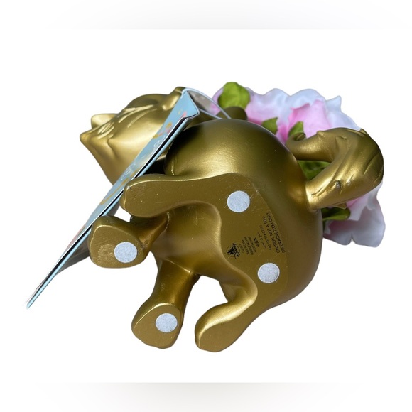 DISNEY PARKS ANN SHEN ARISTOCATS MARIE GOLD STATUE VASE PEONIES - Picture 6 of 6